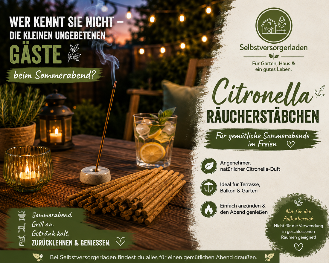 Citronella-Räucherstäbchen für gemütliche Sommerabende im Freien