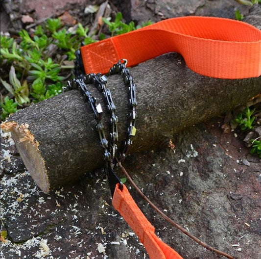 Handkettensäge Outdoor – Kompakte Astsäge für Garten, Camping, Bushcraft & Survival | Leichte Kettensäge mit 11 scharfen Zähnen