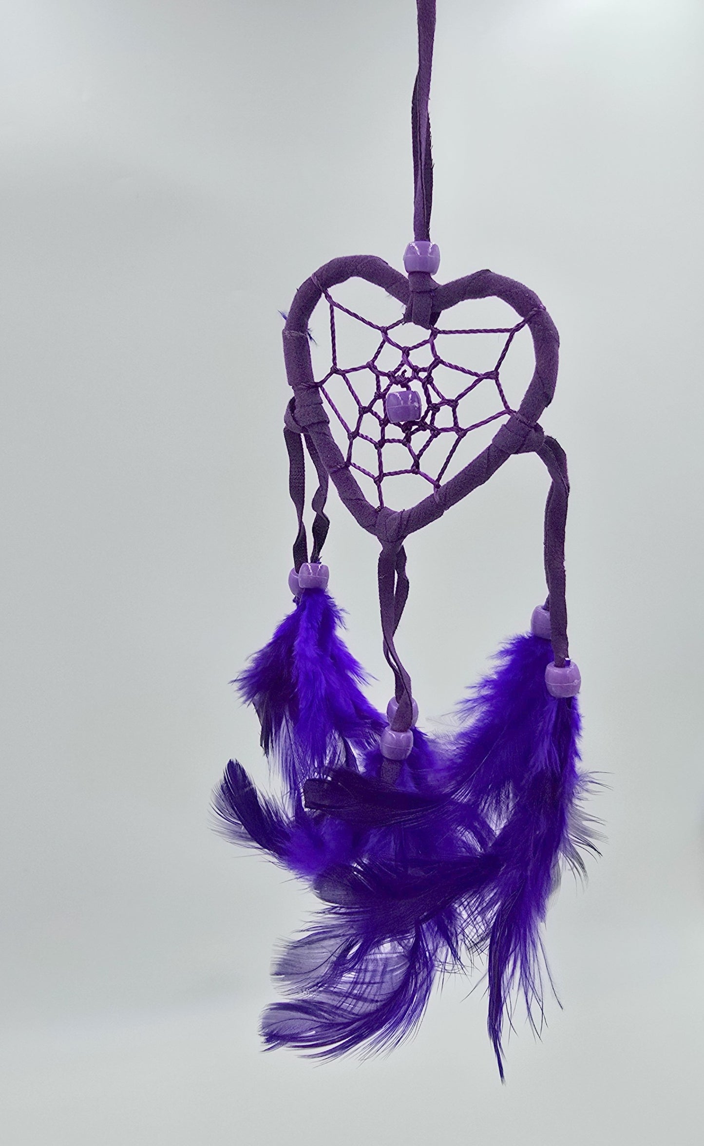 Traumfänger Bali 20x7x0,5cm Dreamcatcher lila türkis pink Rückspiegelanhänger