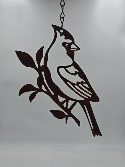 Vogeldeko Metall Schwarz zum Hängen – Gartendeko Vogel 18x15cm mit Haken