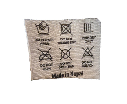 Geflickter Boho-Festivalhut Hanf Baumwolle Hellbraun Natur Nepal Unisex