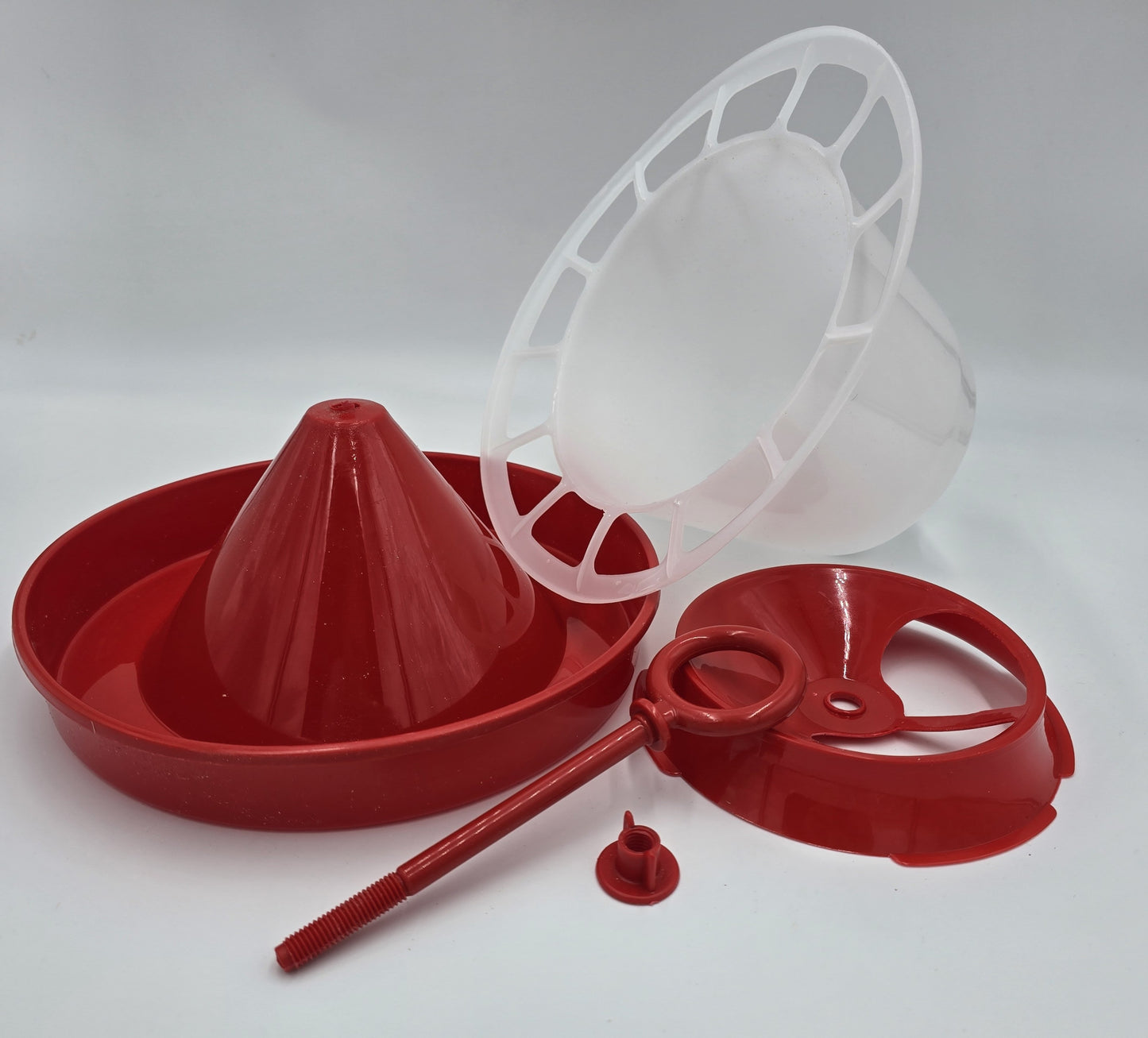 Küken-Futterautomat – Einfach zu Befüllen & Reinigen Ø 27×30 cm Geflügel Huhn