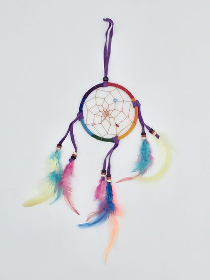 Dreamcatcher Bali 28x9x0.5cm round colorful rainbow medium