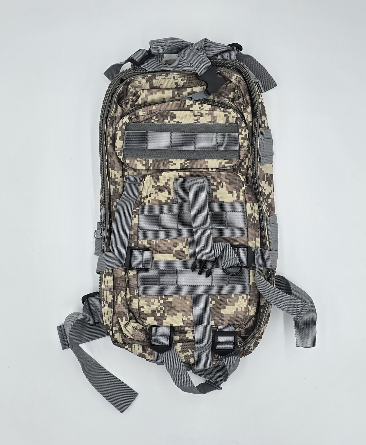 Army-style backpack, 20 liters, camouflage, German Army style, water-repellent, olive green camouflage pattern