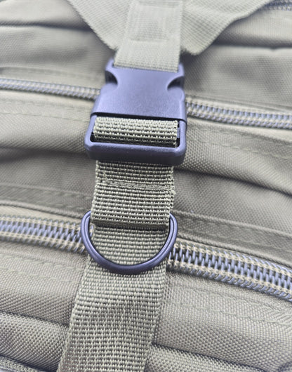 Army-style backpack, 20 liters, camouflage, German Army style, water-repellent, olive green camouflage pattern