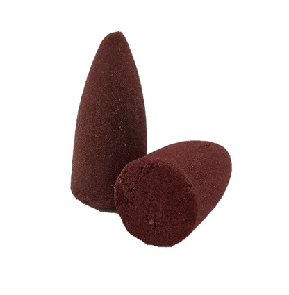 50 x Incense cones with apple-cinnamon scent, aromatic, red, Christmas