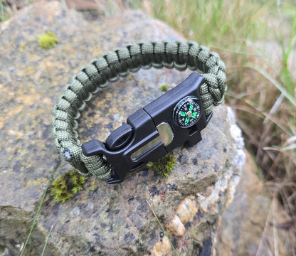 Fire starter set, fire steel 7 cm magnesium, survival, outdoor, bushcraft, camping, 4-piece.