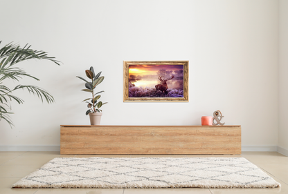 Diamond Painting DIY 5D Diamantmalerei Hirsch am See 30x40 cm Gemälde Wanddekoration Gemälde Freizeitspaß Erwachsene Jugendliche