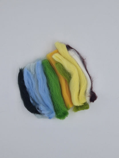 Nadelfilzen DIY Wollfilzbild Felder Wiesen Herbst Ø 18 cm Gemälde Wanddekoration Freizeitspaß Erwachsene Jugendliche