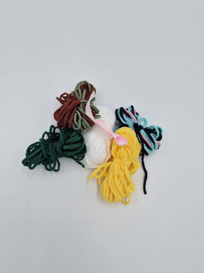 DIY Embroidery Kit, Embroidery Hoop, Flowers, Bee, Ø 18 cm, Painting, Wall Decoration, Beginner 