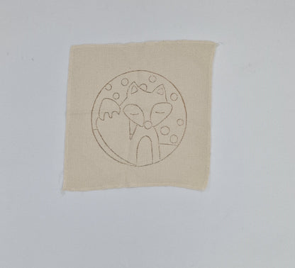 DIY Embroidery Kit, Embroidery Hoop, Fox Ø 18 cm, Painting, Wall Decoration, Beginner-Friendly 