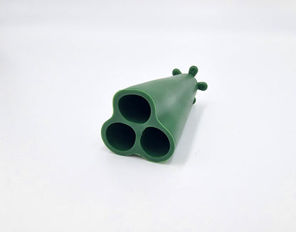 Pyramid tips for bamboo canes as climbing aids, trellises, climbing supports, green, 3 pieces