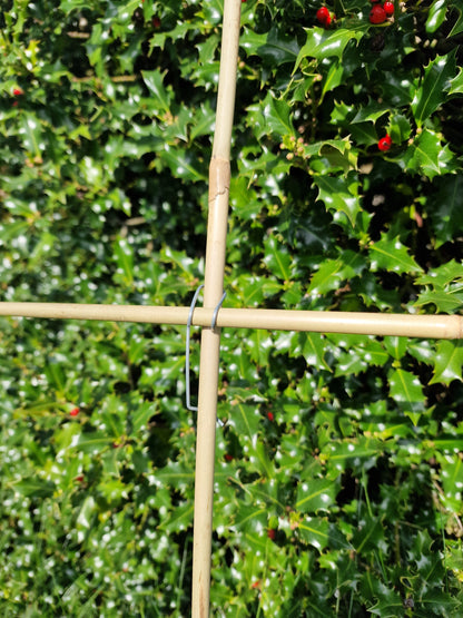 Tonkinstab Rankgitter Set 12 Rankstäbe und 36 Tonkinklammer Pflanzgerüst Bausatz 120 cm