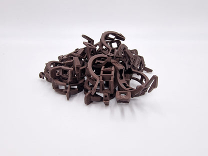 Plant clips for tomatoes, peppers, cucumbers, trellis support ⌀ 22 mm with string guide, 50 pieces