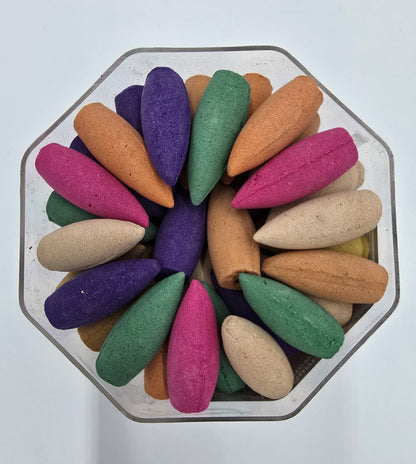 70 x Backflow Incense Cones Mix Aromatic Incense Candles 30 Min Burning Time