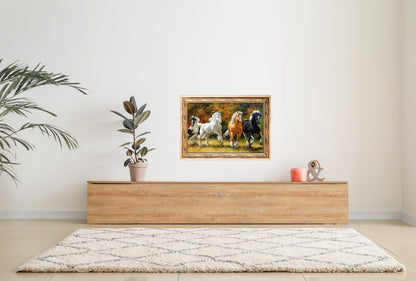 Diamond Painting DIY 5D Diamantmalerei Pferde Herde  30x40 cm Gemälde Wanddekoration Gemälde Freizeitspaß Erwachsene Jugendliche