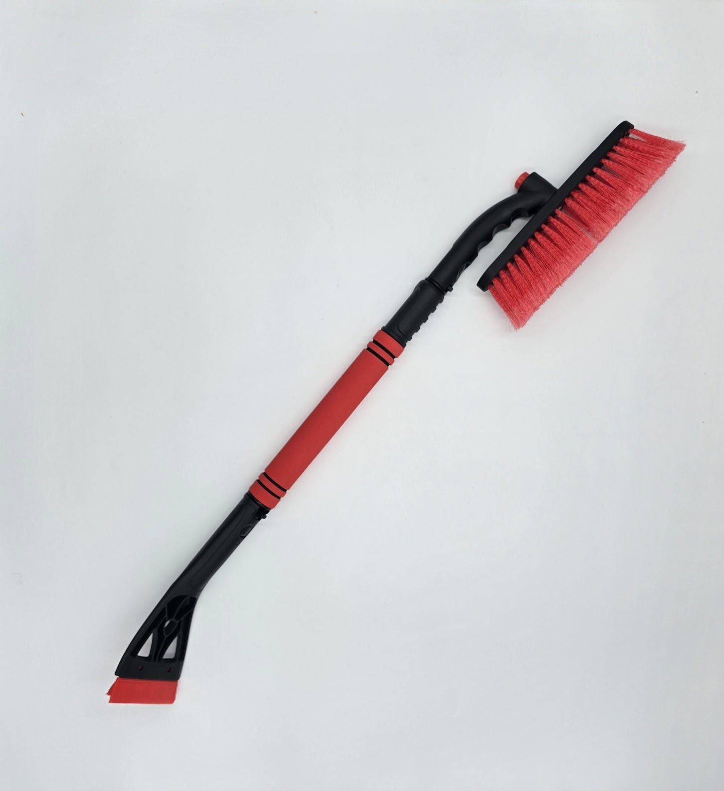 2-in-1 Eiskratzer mit Teleskopstiel – Schneebesen & Schaber, lackschonend 12x80cm