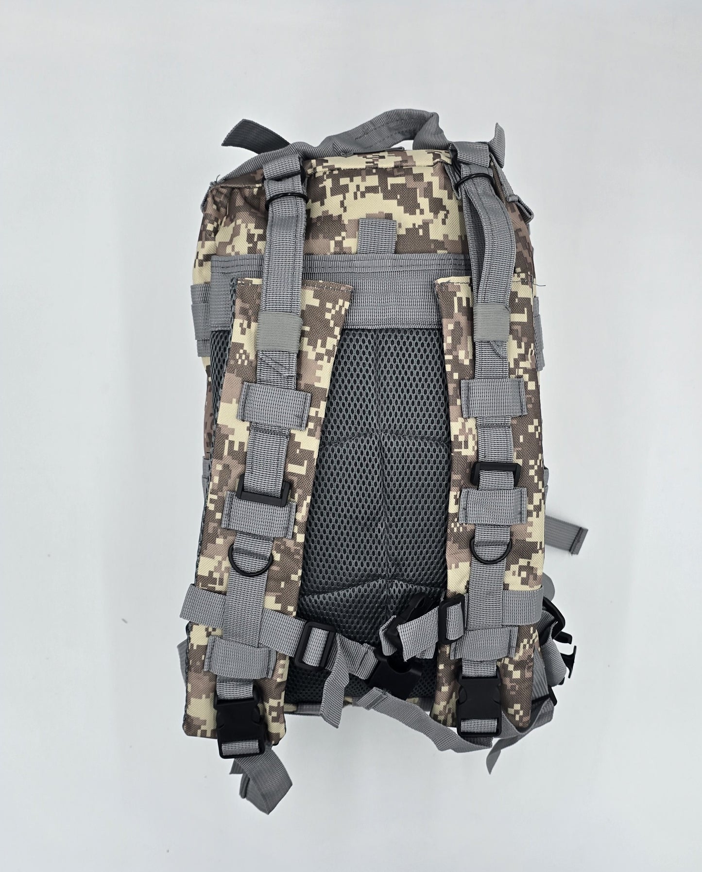 Army-style backpack, 20 liters, camouflage, German Army style, water-repellent, olive green camouflage pattern