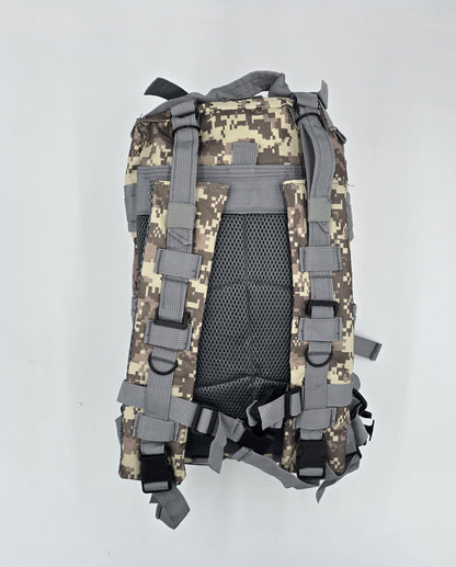 Army-style backpack, 20 liters, camouflage, German Army style, water-repellent, olive green camouflage pattern