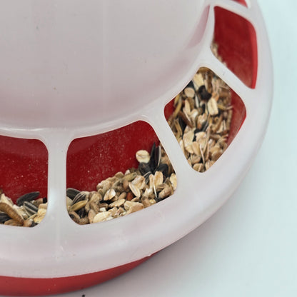 Küken-Futterautomat – Einfach zu Befüllen & Reinigen Ø 27×30 cm Geflügel Huhn