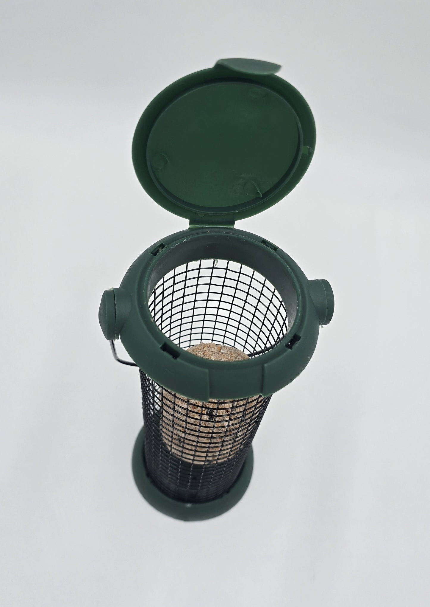 Vogelfutterspender Dunkelgrün Ø 8 x 19 cm Meisenknödelhalter Futterspender