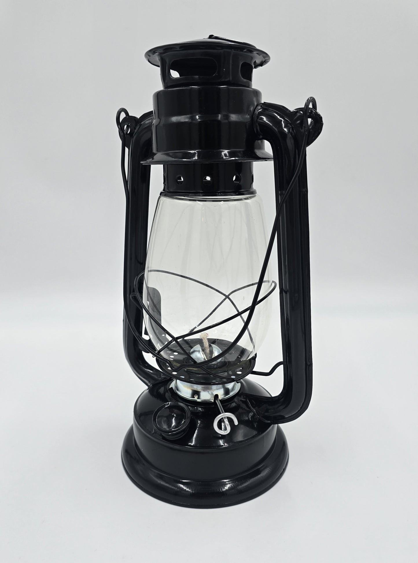 Klassische Sturmlaterne aus Metall & Glas Petroliumlaterne für Garten & Camping