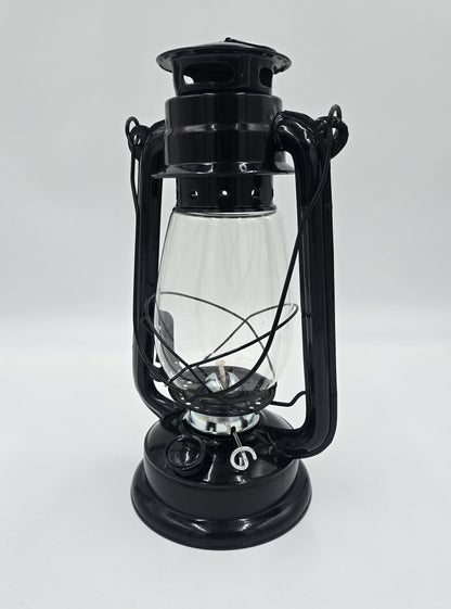 Klassische Sturmlaterne aus Metall & Glas Petroliumlaterne für Garten & Camping