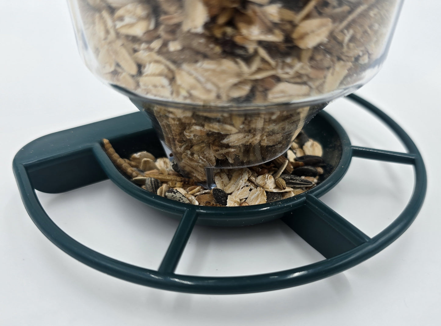 Vogelfutterstation mit Saugnapf für Fenster Dunkelgrün 14x10,5x22,5 cm Futterspender