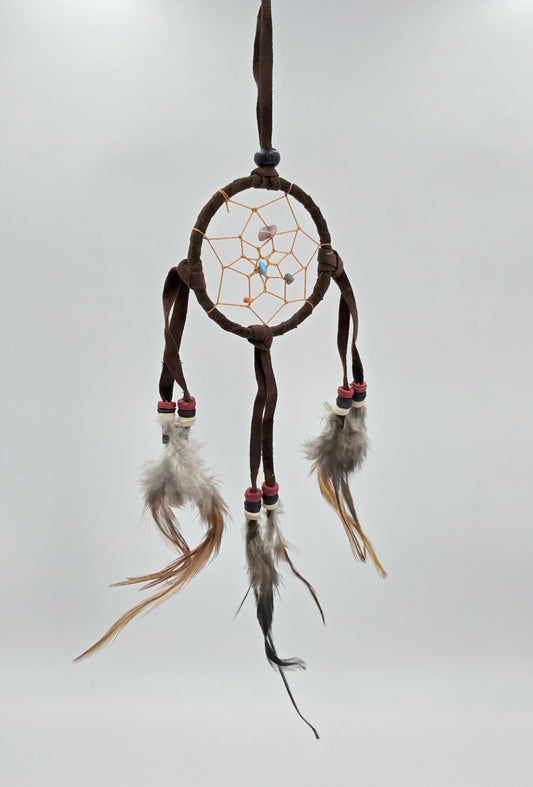 Traumfänger Bali 22x6x0,5 cm Dreamcatcher rund braun schwarz beige