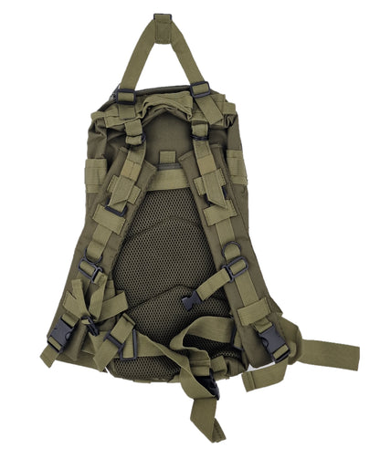 Army-style backpack, 20 liters, camouflage, German Army style, water-repellent, olive green camouflage pattern