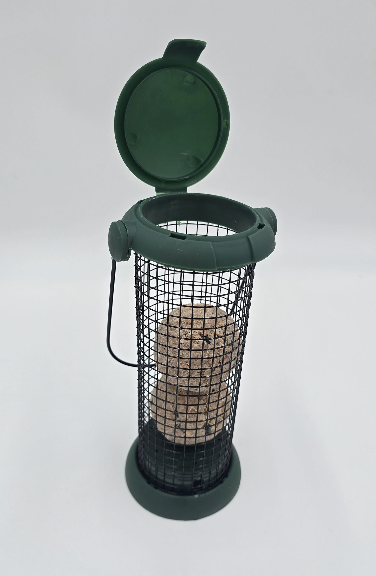 Vogelfutterspender Dunkelgrün Ø 8 x 19 cm Meisenknödelhalter Futterspender