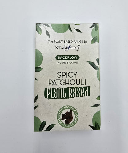 12 x pflanzliche Rückfluss-Räucherkegel Patschuli Duft Yoga Meditation Entspannung