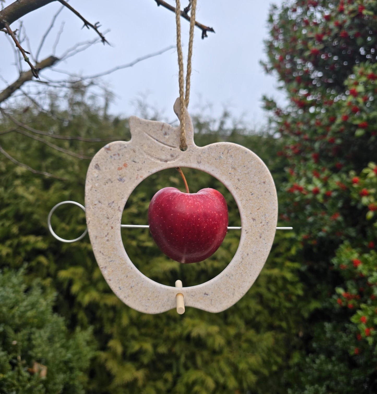 Apfelfutterhalter Meisenknödelhalter 18x16 cm robuster Vogel-Futterhalter