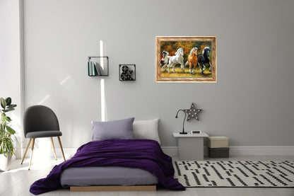 Diamond Painting DIY 5D Diamantmalerei Pferde Herde  30x40 cm Gemälde Wanddekoration Gemälde Freizeitspaß Erwachsene Jugendliche