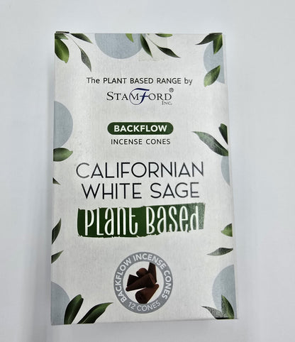 12x Herbal Backflow Incense Cones White Sage Scent Yoga Meditation Relaxation