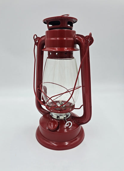 Klassische Sturmlaterne aus Metall & Glas Petroliumlaterne für Garten & Camping