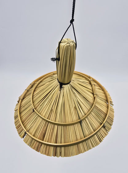 Vogelbox Seegras und Bambus hängend Futterhaus 17x17 cm Unterschlupf Vogelhaus