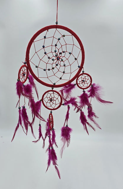 Dreamcatcher Bali 50x17x0.5cm Dreamcatcher red white black round large
