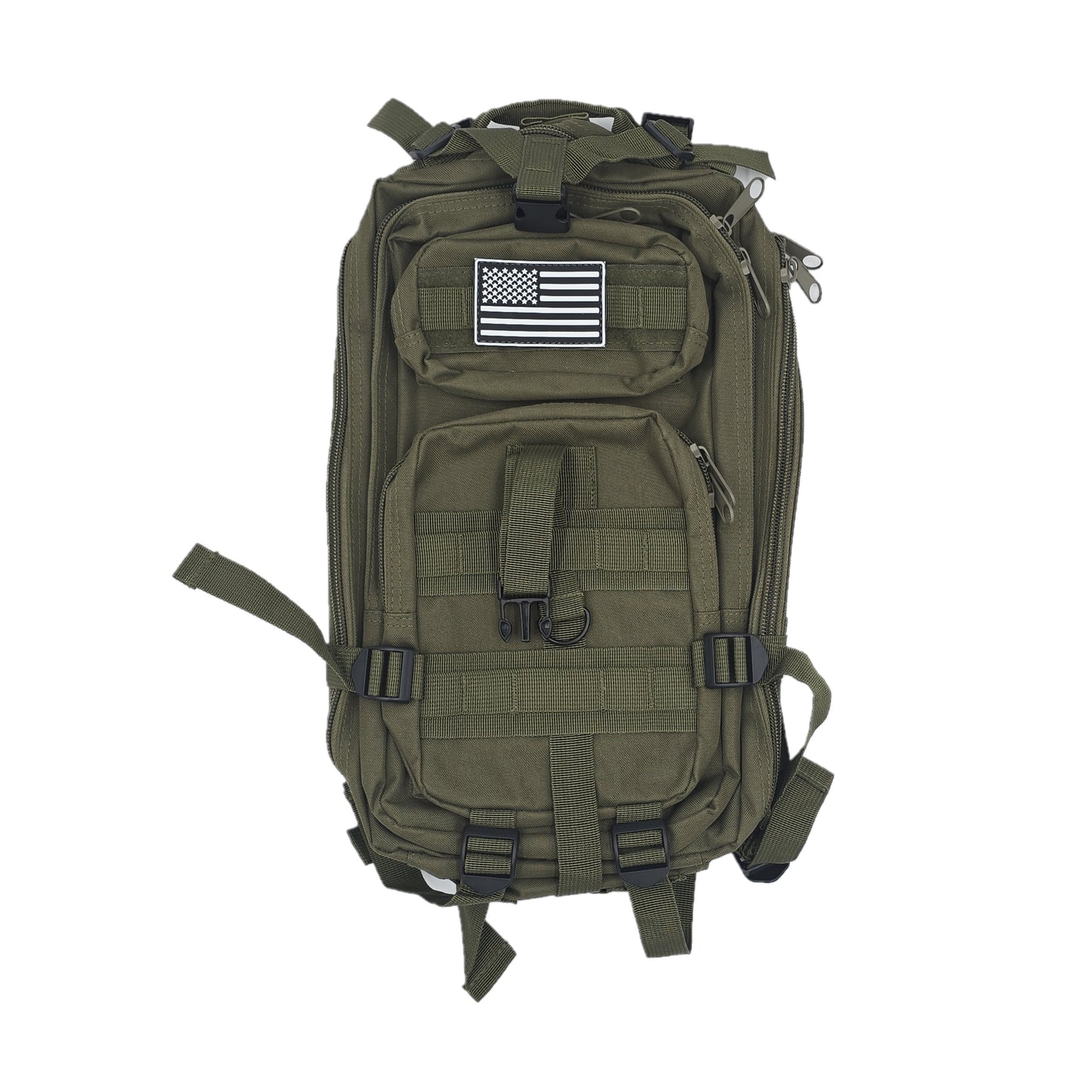 Army-style backpack, 20 liters, camouflage, German Army style, water-repellent, olive green camouflage pattern