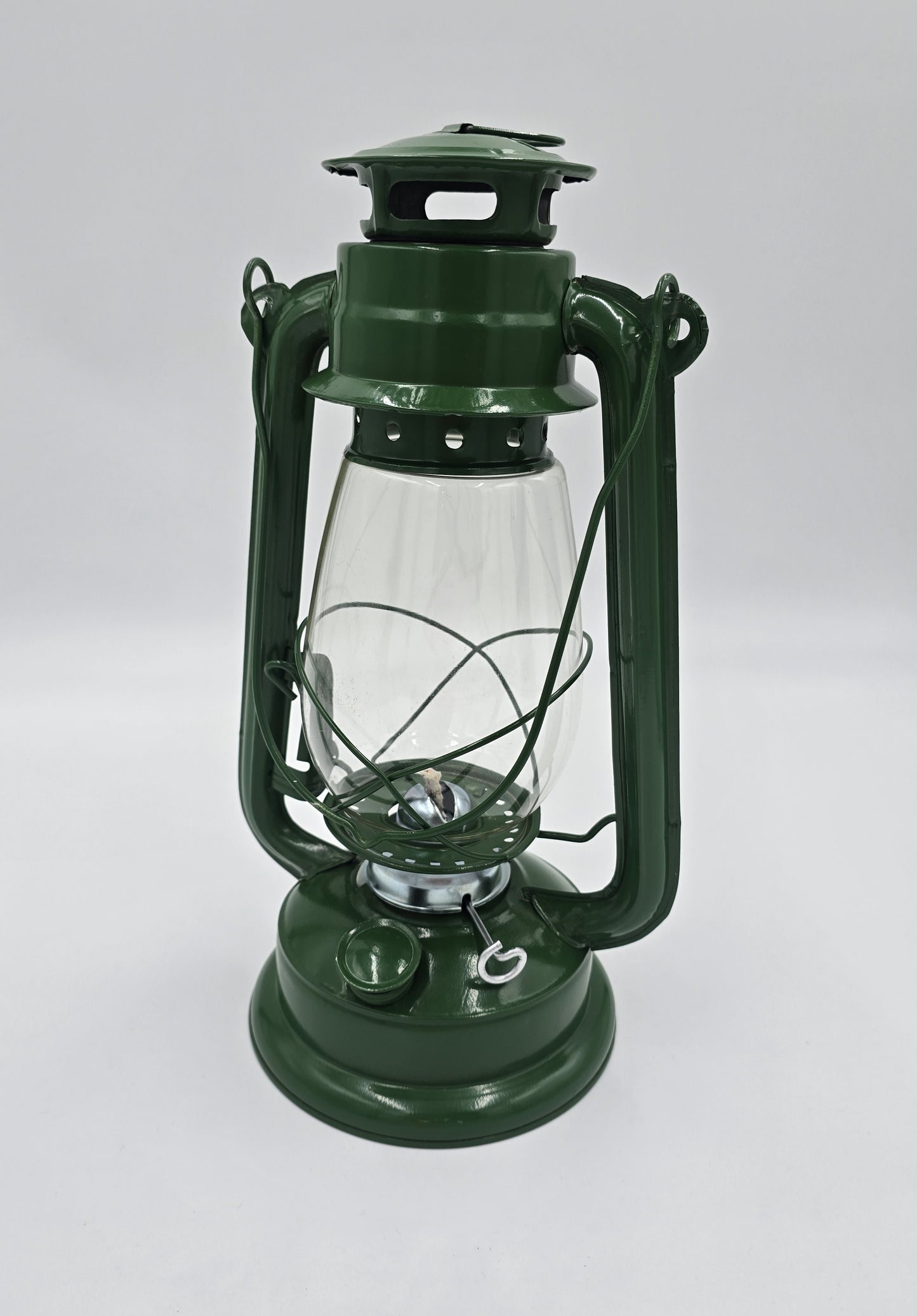 Klassische Sturmlaterne aus Metall & Glas Petroliumlaterne für Garten & Camping