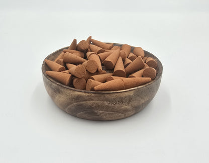 50 x Incense cones with peach and mango scent, aromatic, orange incense candle