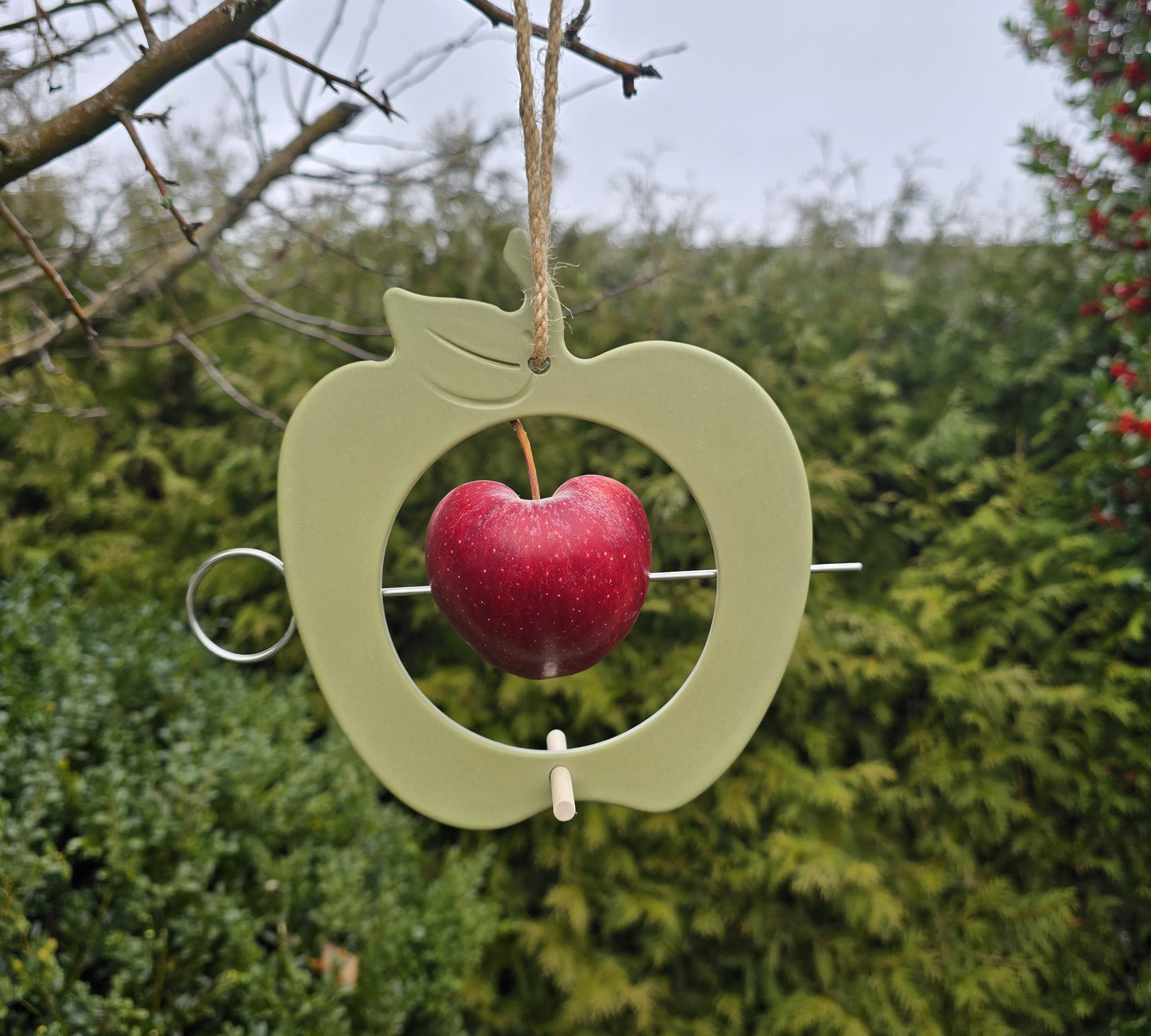 Apfelfutterhalter Meisenknödelhalter 18x16 cm robuster Vogel-Futterhalter