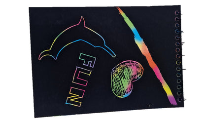 Kratzbild Block magic bunt Kratzpapier ohne Vorgabe 10 Blatt 14 x 20 cm