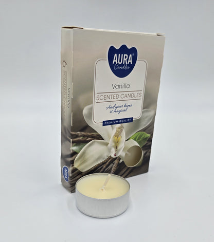 Duft-Teelichter Set verschiedene Düfte 4x6 Stück Erdbeer Vanille Zimt Waldbeere TL4