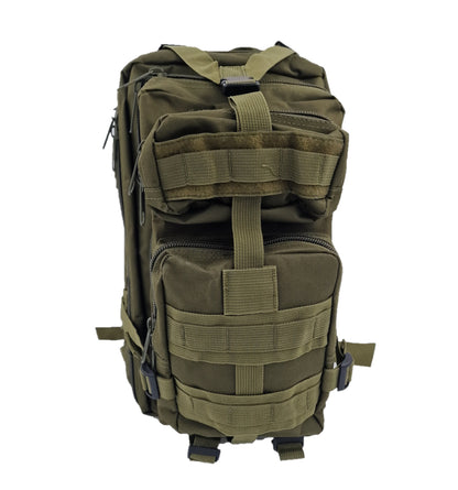 Army-style backpack, 20 liters, camouflage, German Army style, water-repellent, olive green camouflage pattern