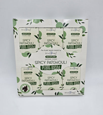 72 x herbal backflow incense cones with patchouli scent for yoga, meditation, and relaxation