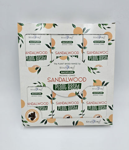 72 x pflanzliche Rückfluss-Räucherkegel mit Sandelholz Duft Yoga Meditation Entspannung