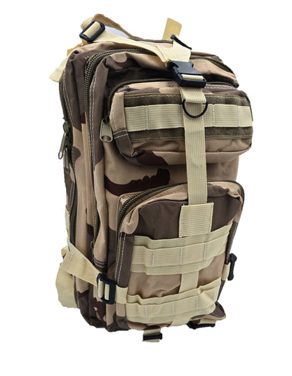 Army-style backpack, 20 liters, camouflage, German Army style, water-repellent, olive green camouflage pattern