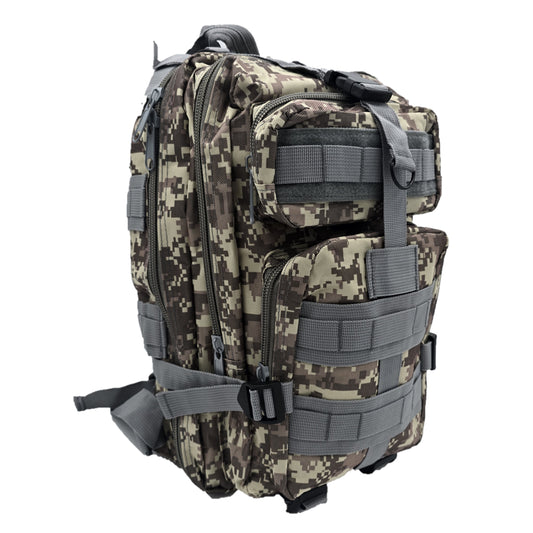 Army-style backpack, 20 liters, camouflage, German Army style, water-repellent, olive green camouflage pattern