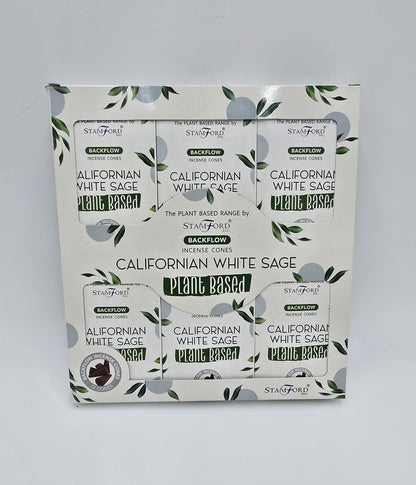 12x Herbal Backflow Incense Cones White Sage Scent Yoga Meditation Relaxation